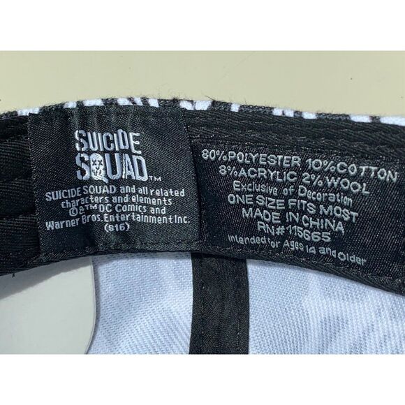 RARE SUICIDE SQUAD Hat Cap SNAPBACK Adjustable JOKER HAHA Allover  DC COMICS EUC - Picture 4 of 5